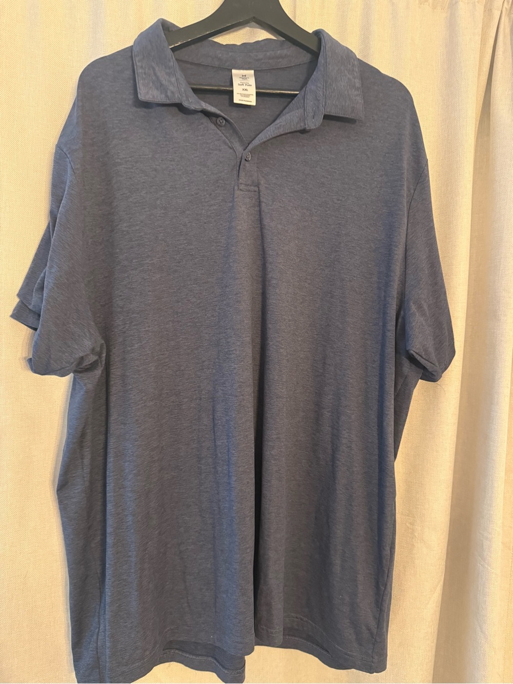 Member’s Mark Favorite Soft Polo Shirt Men’s XXL Blue Stretch Short Sleeve